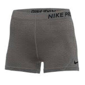 Nike Pro Dri- Fit Shorts Women's size M Gray & Black 3" Inseam